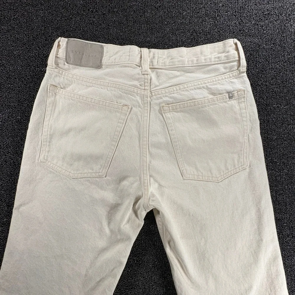 Everlane The Relaxed Straight Jean Womens 24 Cream Organic‎ Cotton Denim